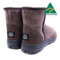 Australian Made - Terrain Ultra Short Uggs, women's and men's slippers in Chocolate view 7