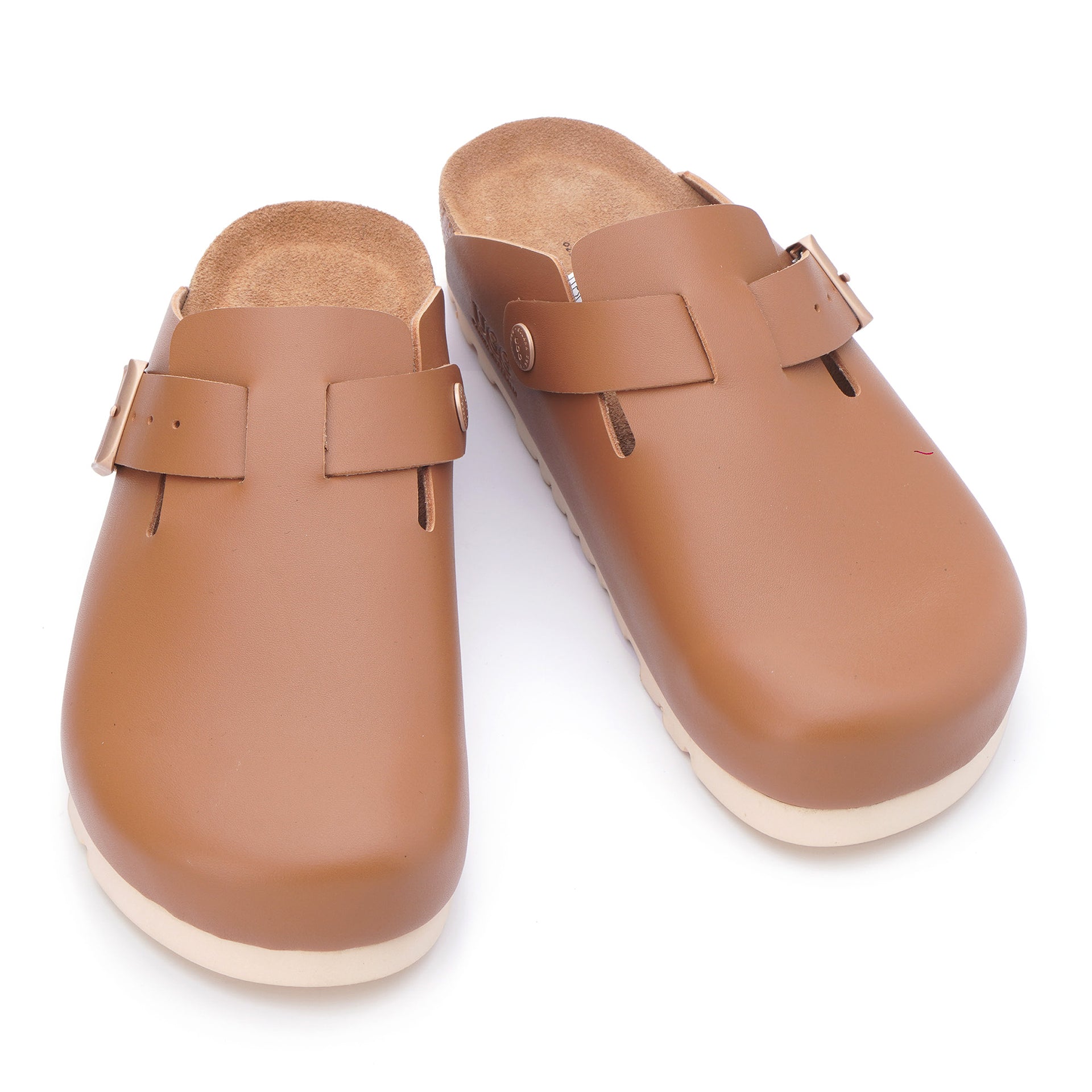 Smooth Leather Ugg Slippers, for women in Chestnut view 15