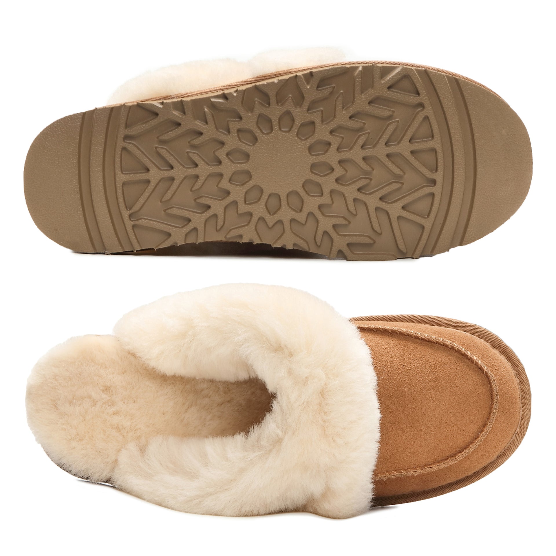 Fluffy Slipper Uggs, for women in Chestnut view 6