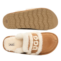 Detachable Fluffy Uggs, women's slippers in Chestnut view 5