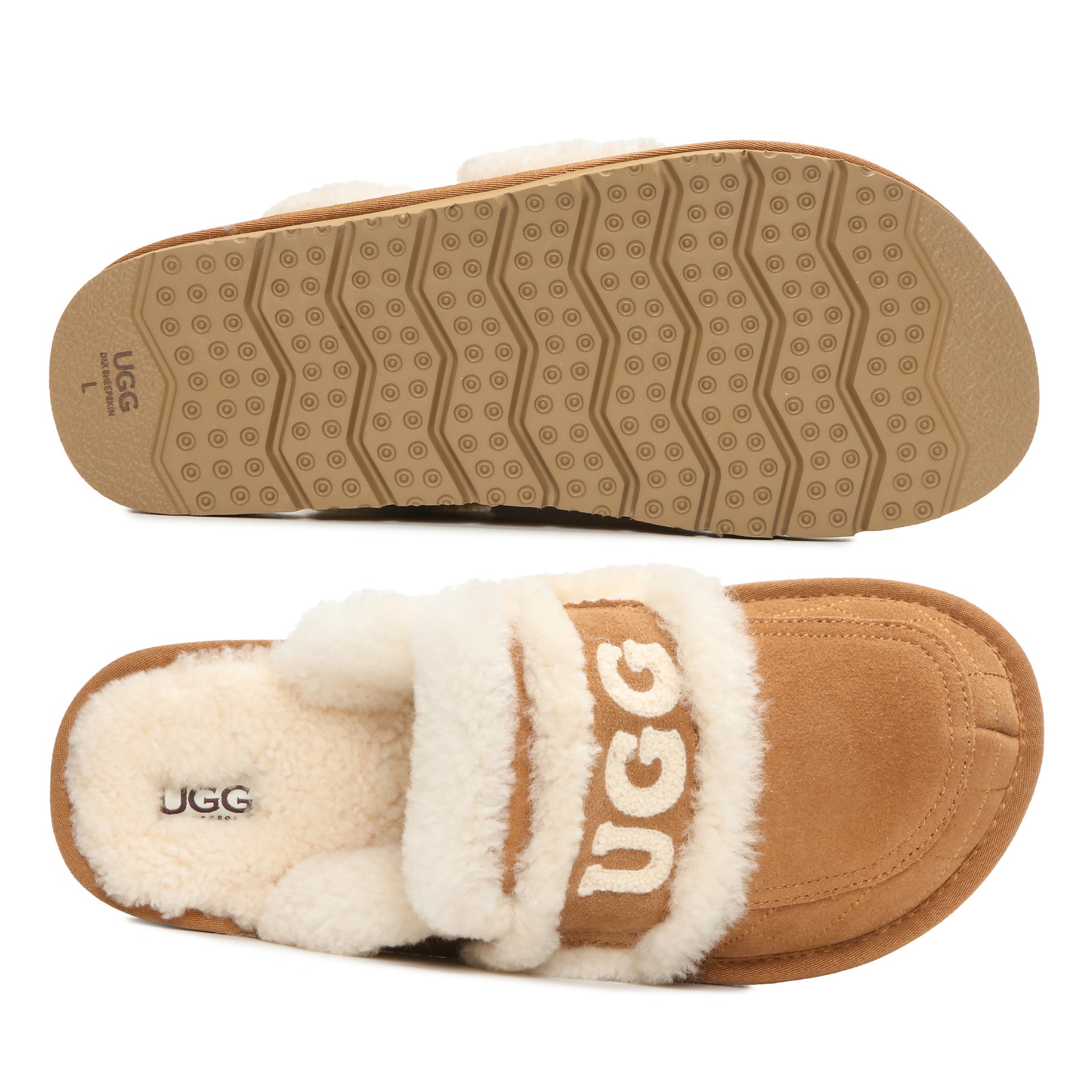 Detachable Fluffy Uggs, women's slippers in Chestnut view 5