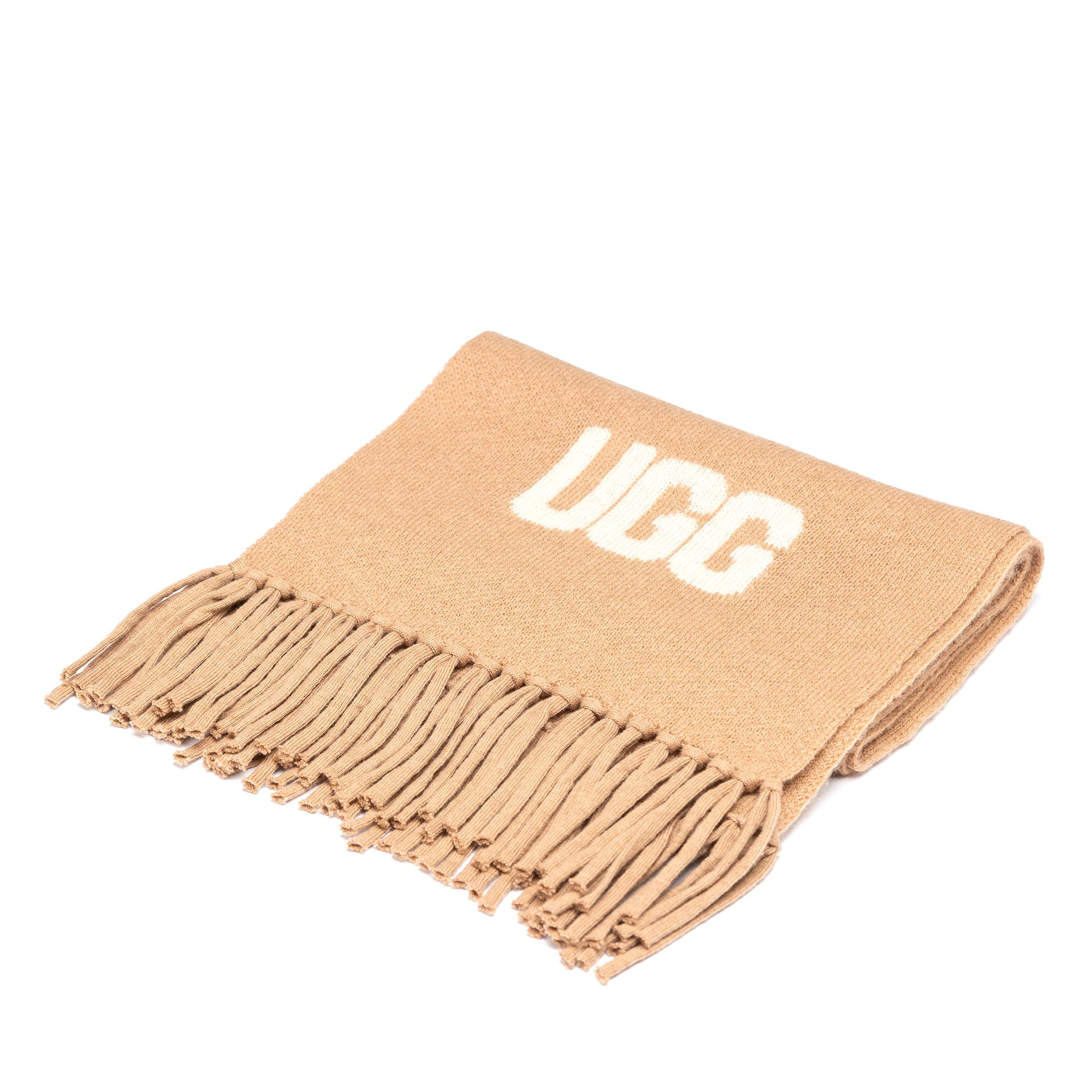 Cashmere Aus Wool Scarf Uggs, for women and men in Camel view 9