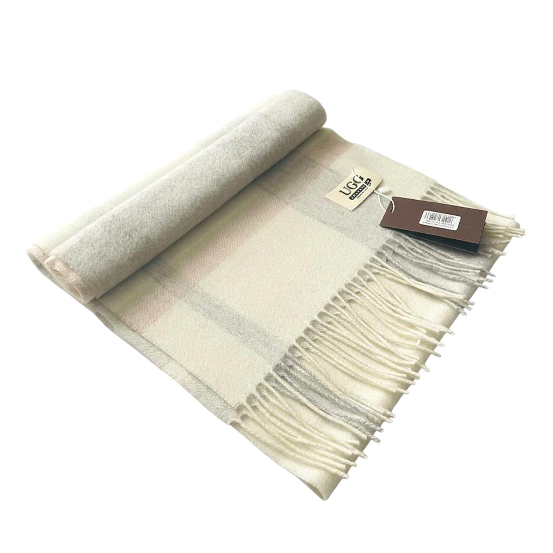 Premium Wool Scarf Uggs, for women and men in Chestnut Blue view 9