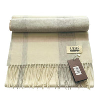 Premium Wool Scarf Uggs, for women and men in Chestnut Blue view 10