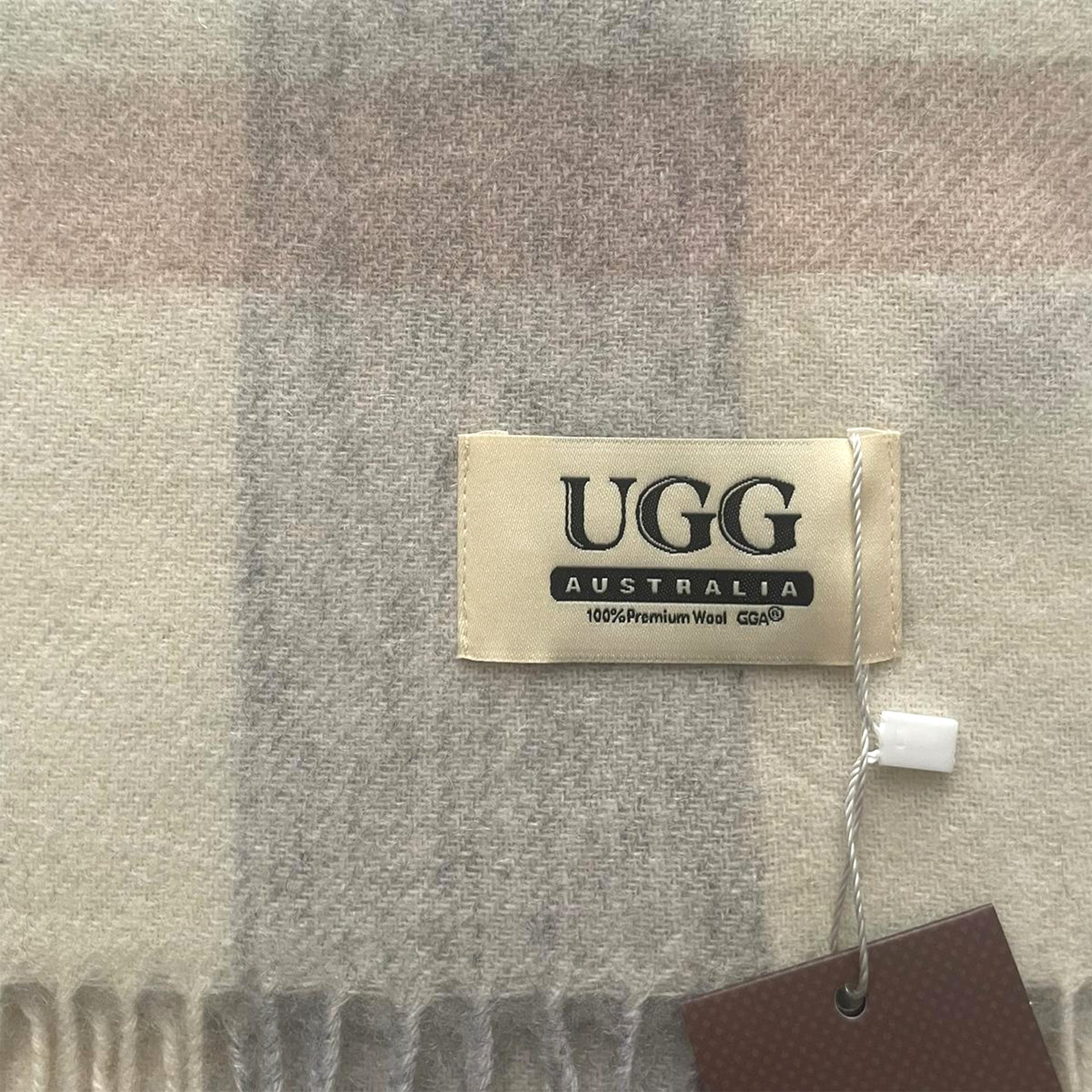 Premium Wool Scarf Uggs, for women and men in Chestnut Blue view 12