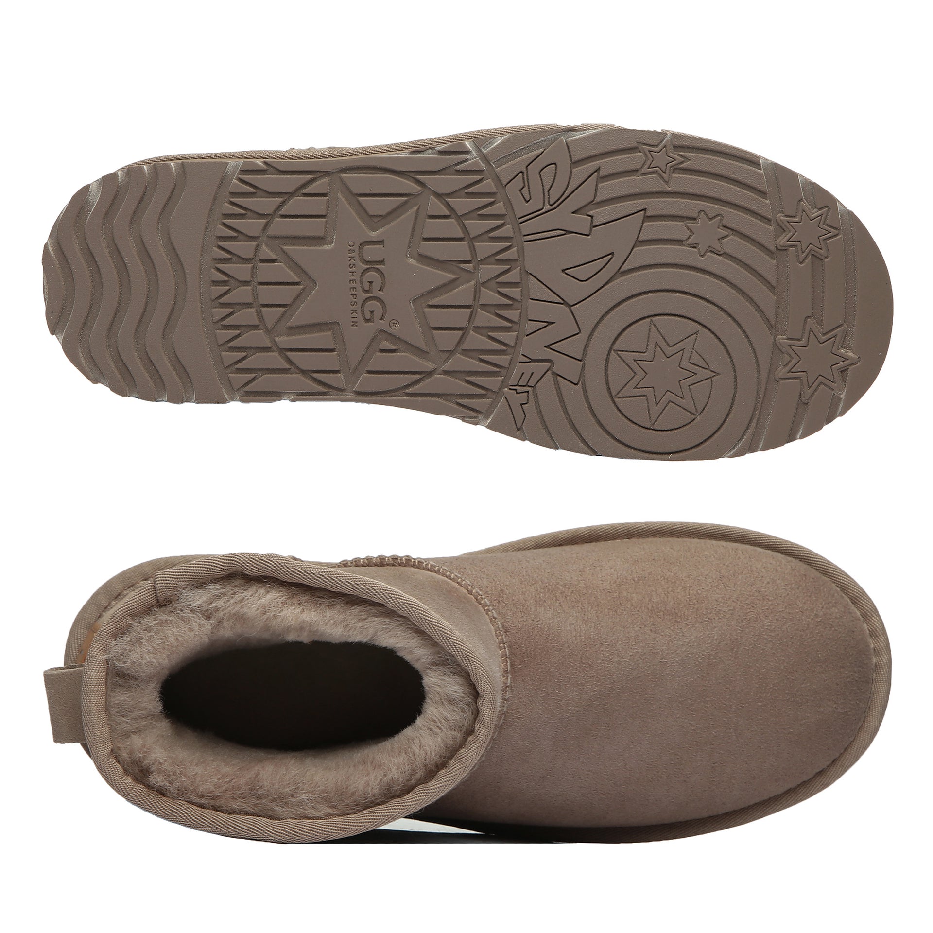 Classic Mini Uggs, women's and men's boots in Clay Brown view 15