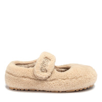 Velcro Fluffy Uggs, kids slippers in Bronze view 6