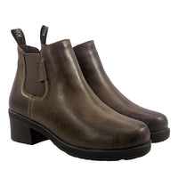 Inis Leather Heels Boots, for women in Chocolate view 2