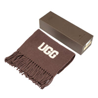 Cashmere Aus Wool Scarf Uggs, for women and men in Chocolate view 2