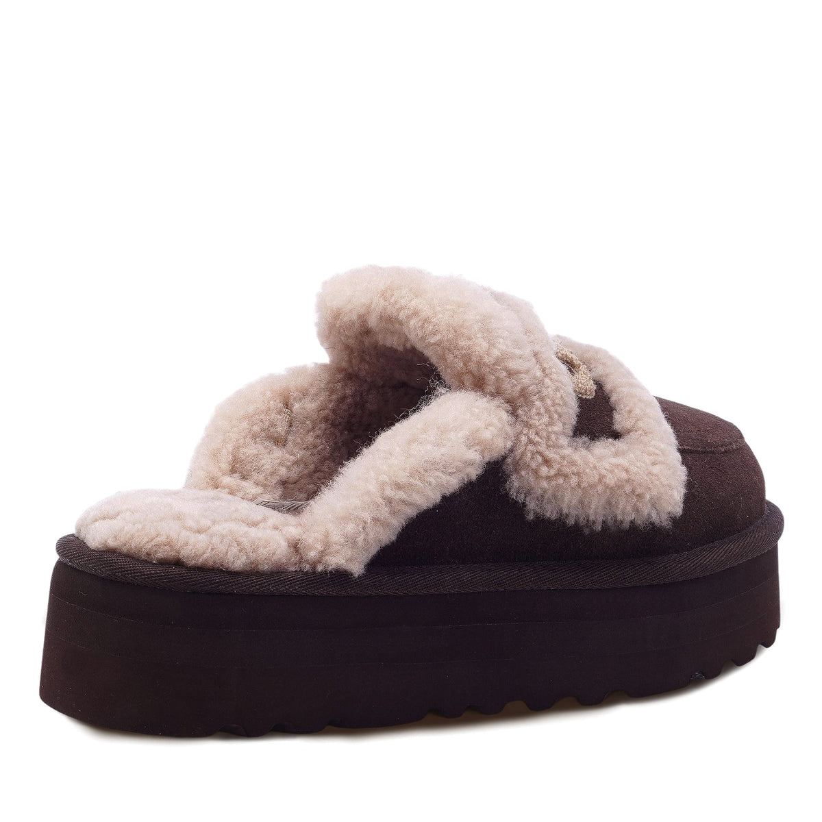Logo Shearling Platform Uggs (DETACHABLE FEATURE)