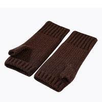Fingerless Comfy Uggs, women's and men's gloves in Coffe view 8