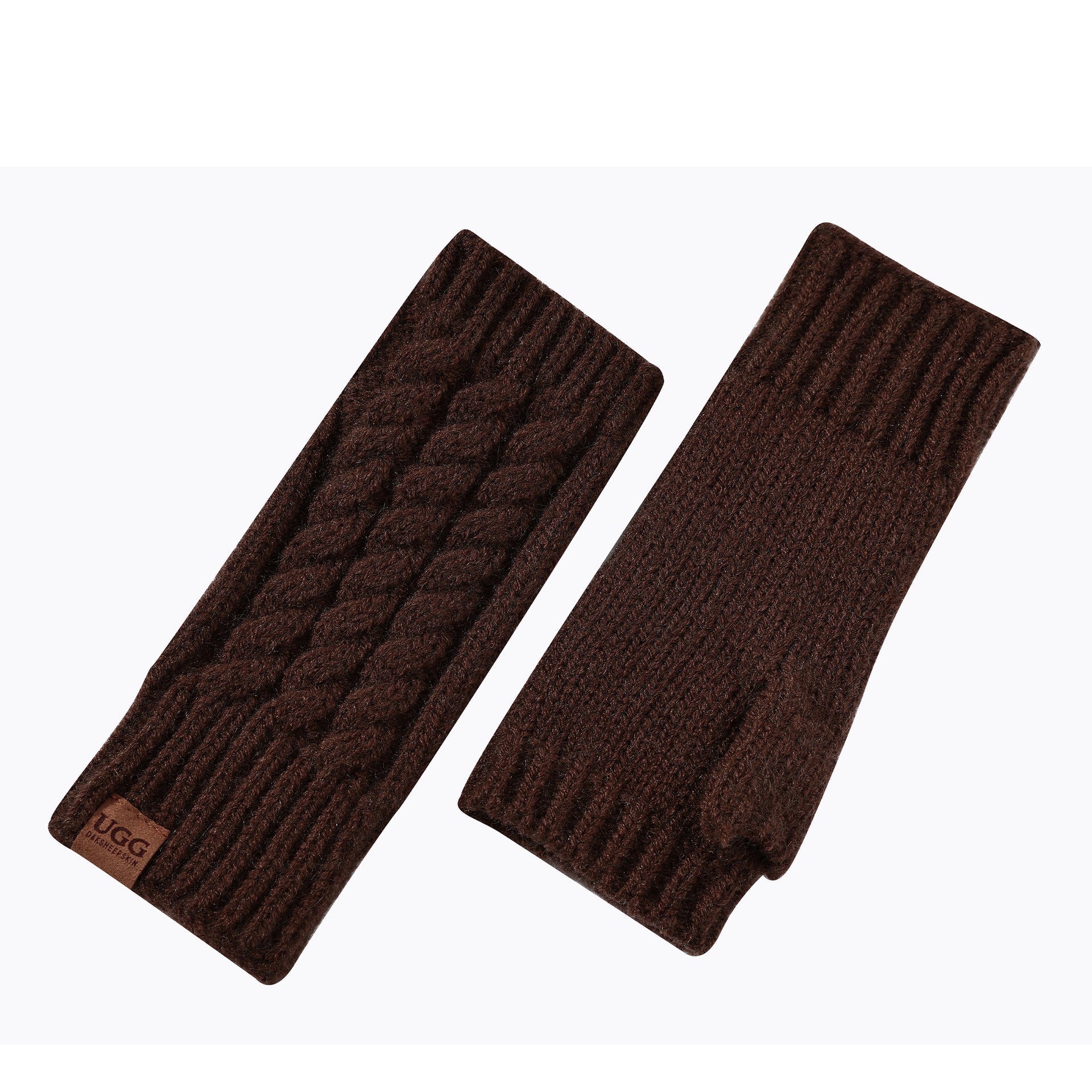 Fingerless Comfy Uggs, women's and men's gloves in Coffe view 9