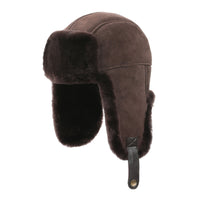 Aviator Hat Sheepskin Uggs, for women and men in Chocolate view 3