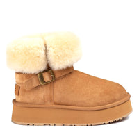 UGG Short Belt Platform Boots, for women in Chestnut view 6