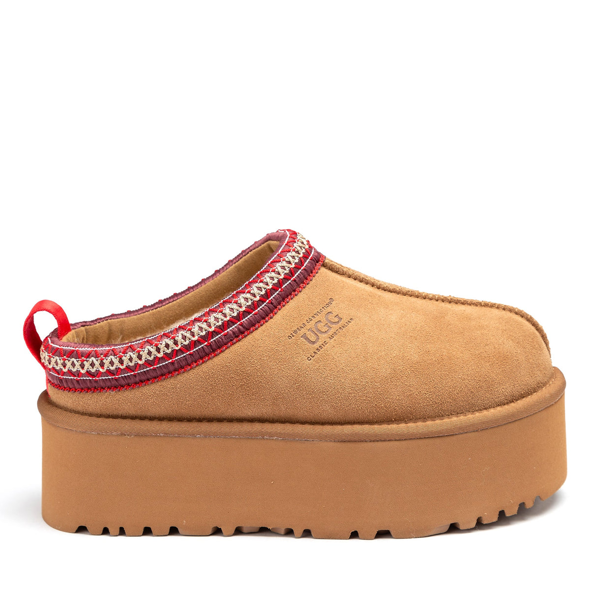 Tash Ultimate Platform Uggs, women's slippers in Chestnut / Red view 1