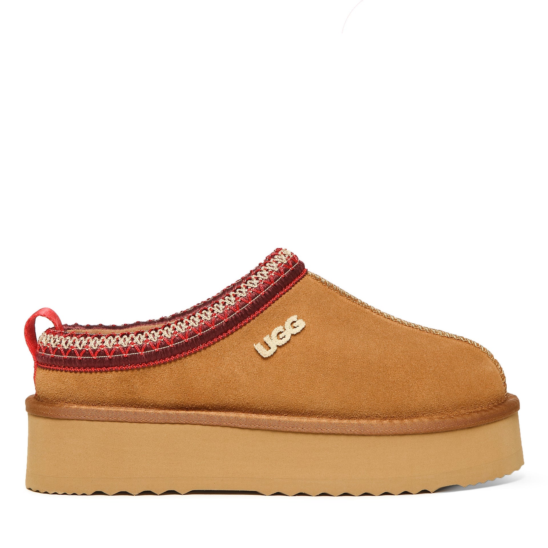 Tassie Logo Platform Uggs, women's slippers in Chestnut / Red view 1