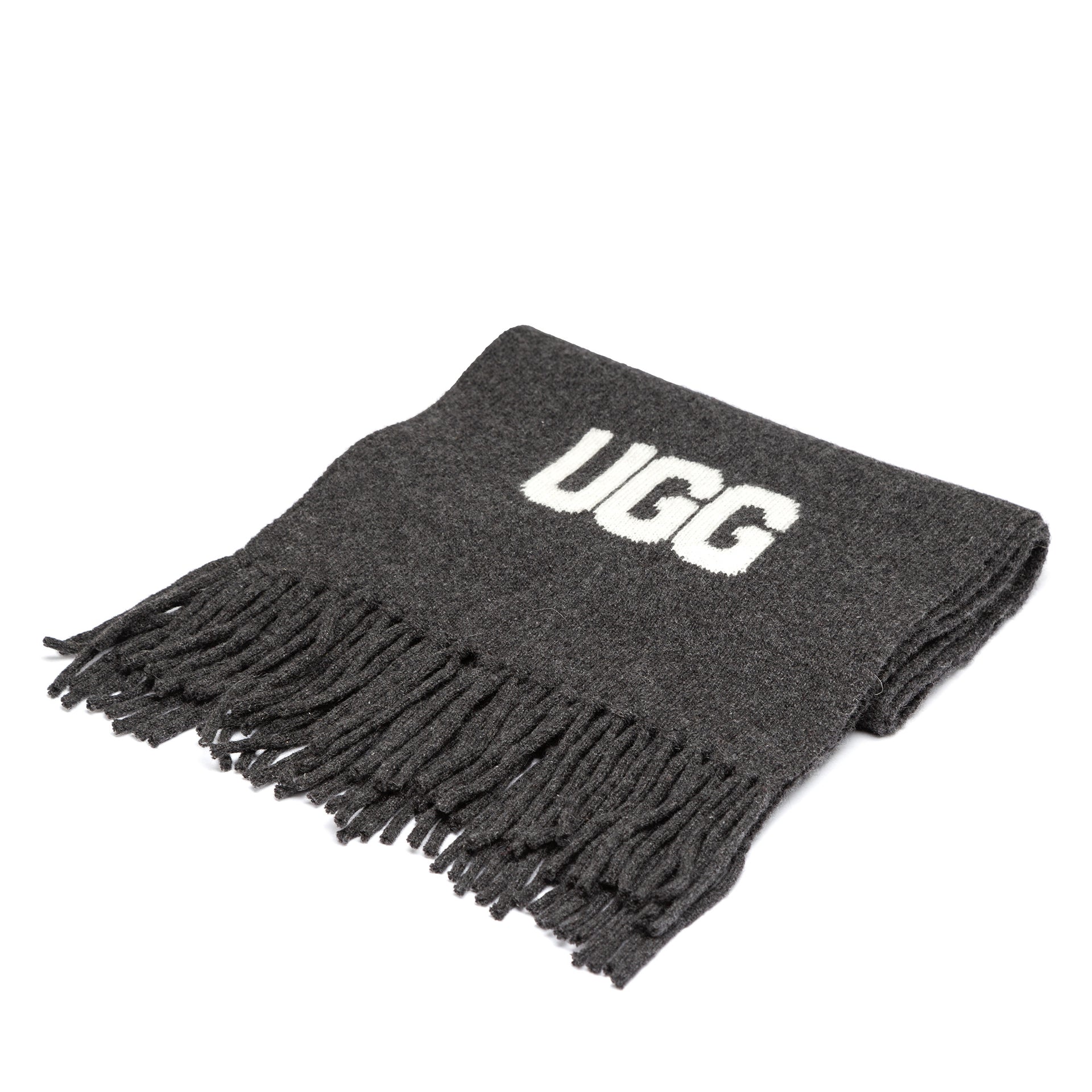 Cashmere Aus Wool Scarf Uggs, for women and men in Charcoal view 21