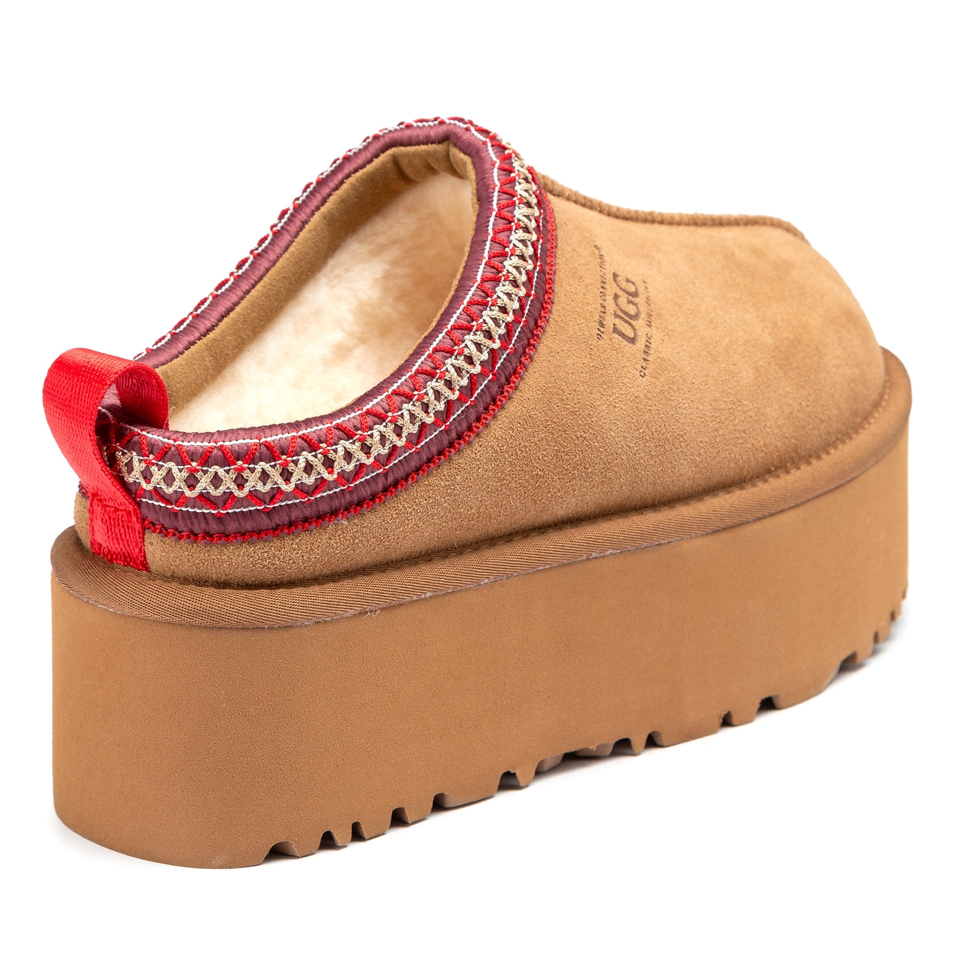 Tash Ultimate Platform Uggs, women's slippers in Chestnut / Red view 2