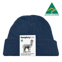 Premium Alpaca Beanies, for women and men in Denim view 1