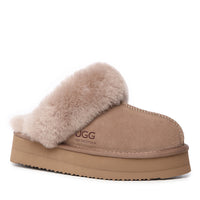 Platinum Platform Scuff Uggs