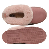 Fluffy Platform Ugg Slippers, for women in Dawn Pink view 13