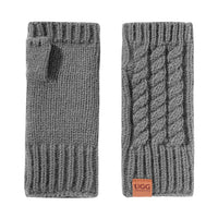 Fingerless Comfy Uggs, women's and men's gloves in Grey view 10