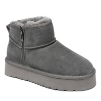 Platform Zip Uggs womens platform ankle ugg boots with zip in grey view 7