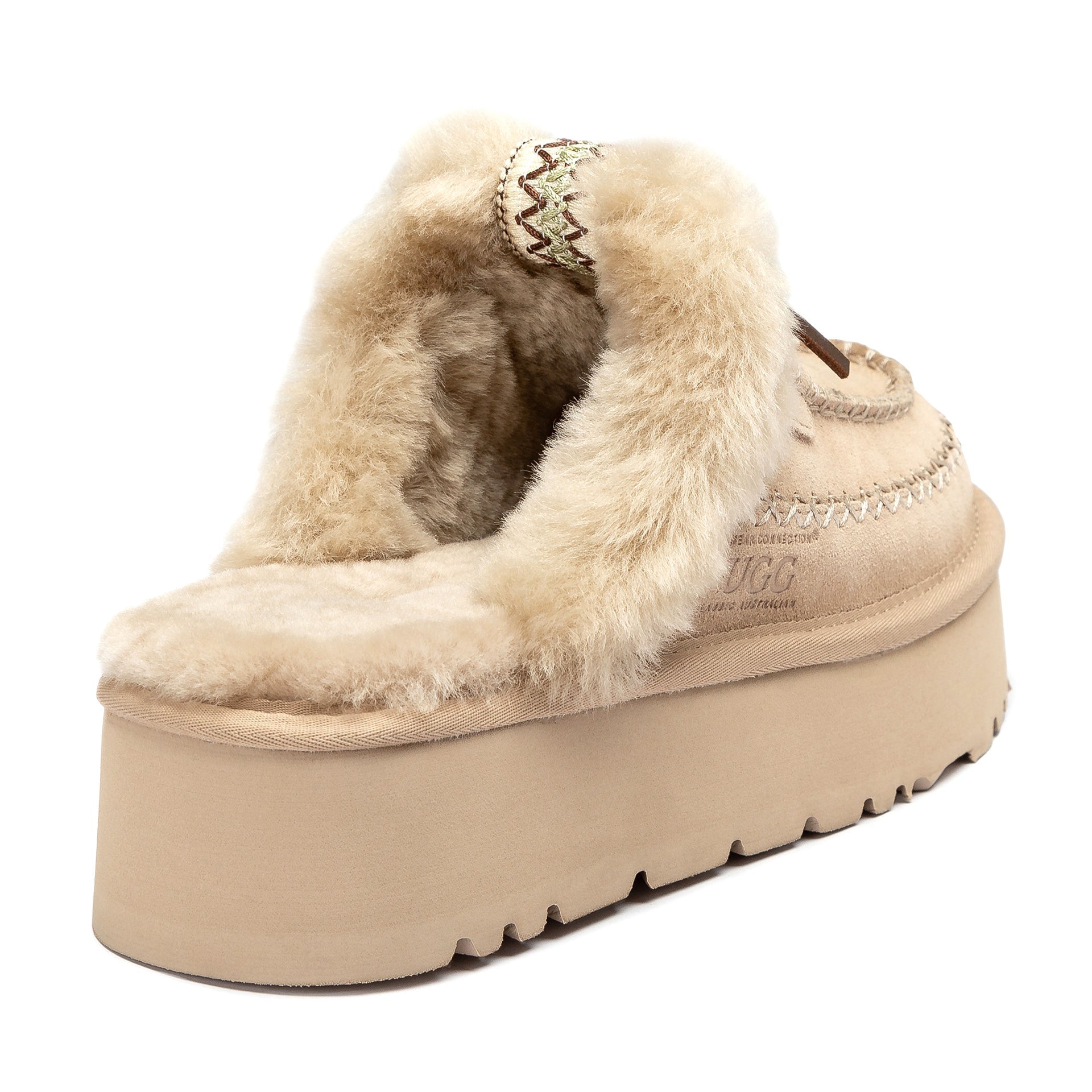 Lace Bow Platform Slippers women's sheepskin ugg slippers view 6