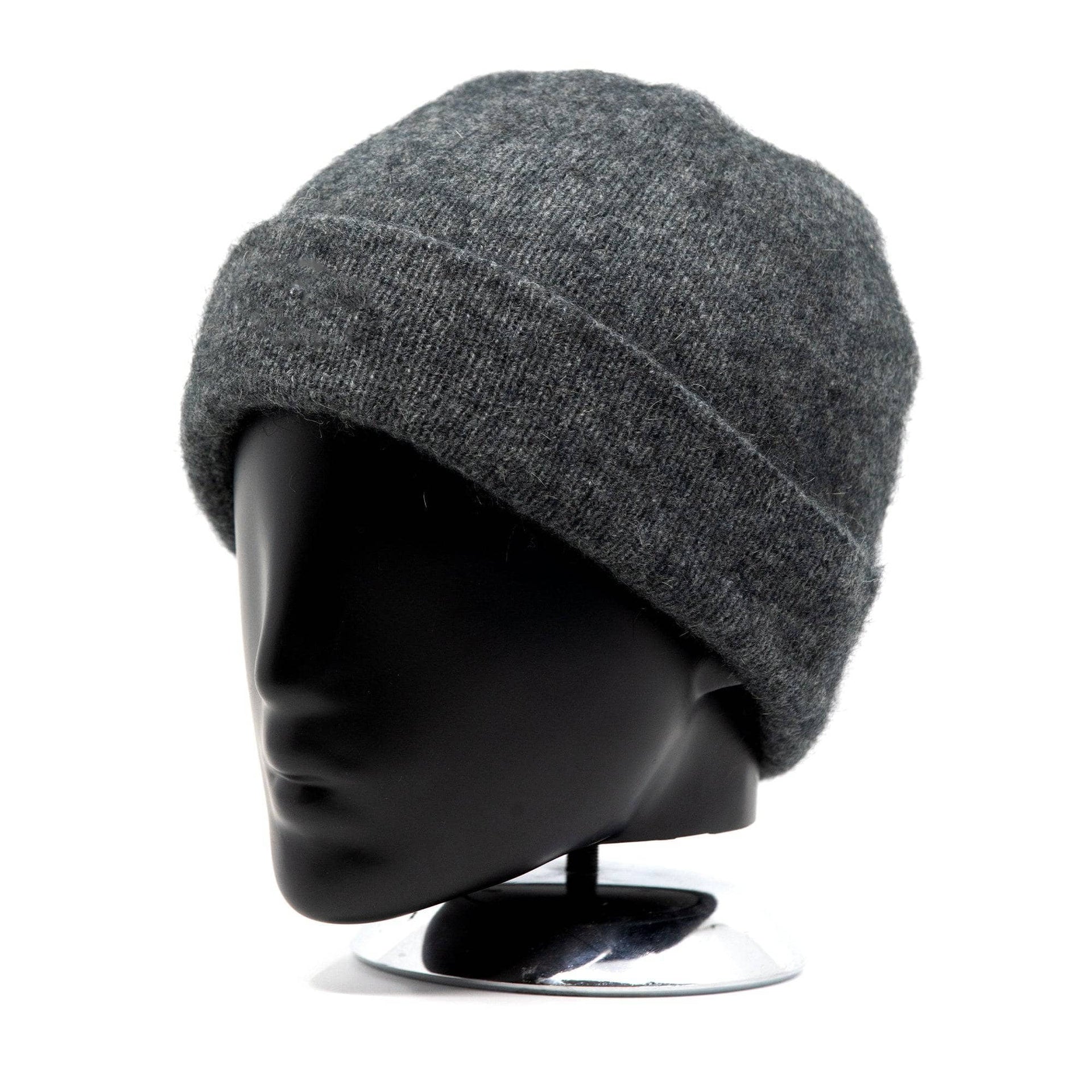 Premium Possum and Merino Wool-Plain Beanie, for women and men in Grey view 4