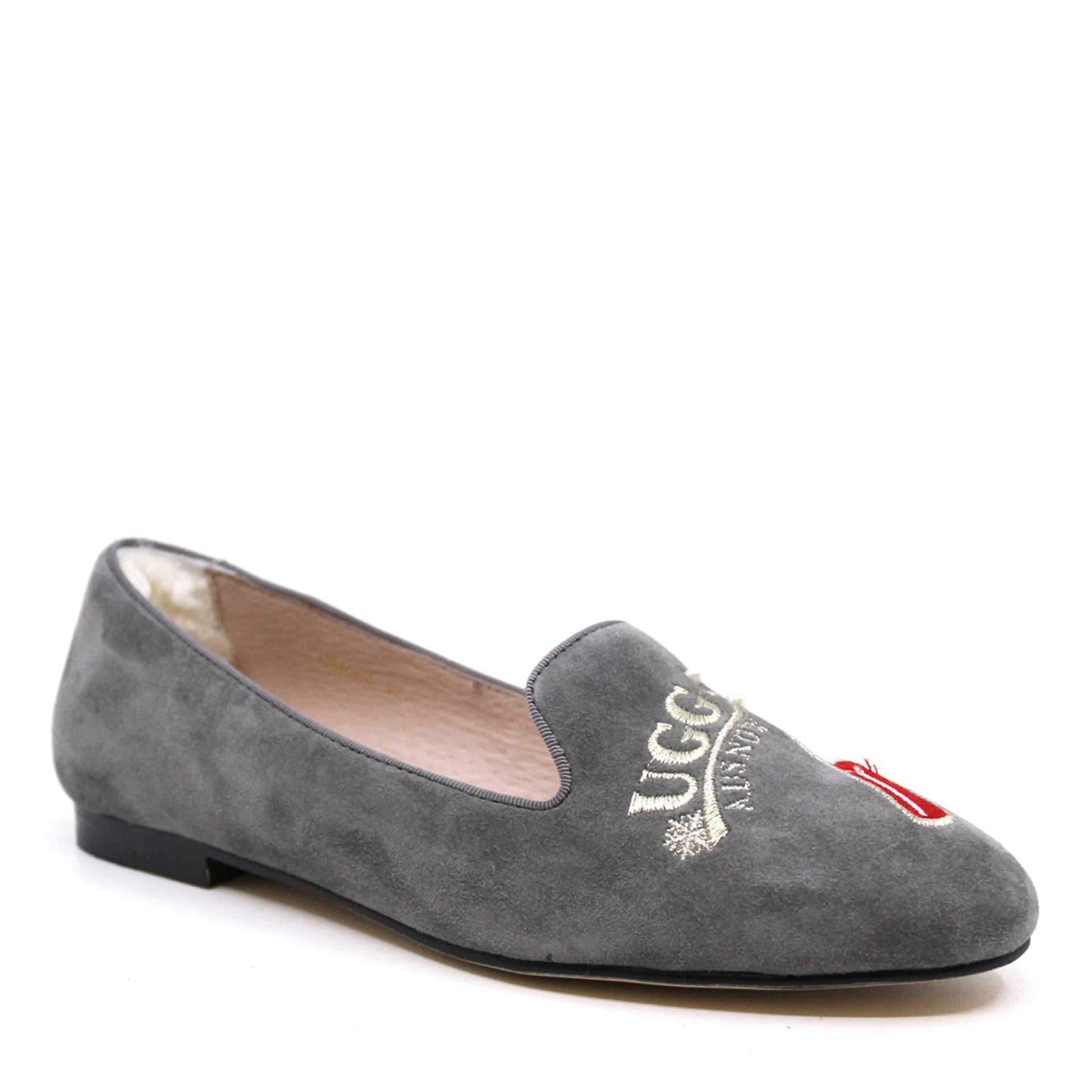 Ladies Summer Uggs, moccasins in Grey view 8