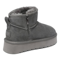 Platform Zip Uggs womens platform ankle ugg boots with zip in grey view 8