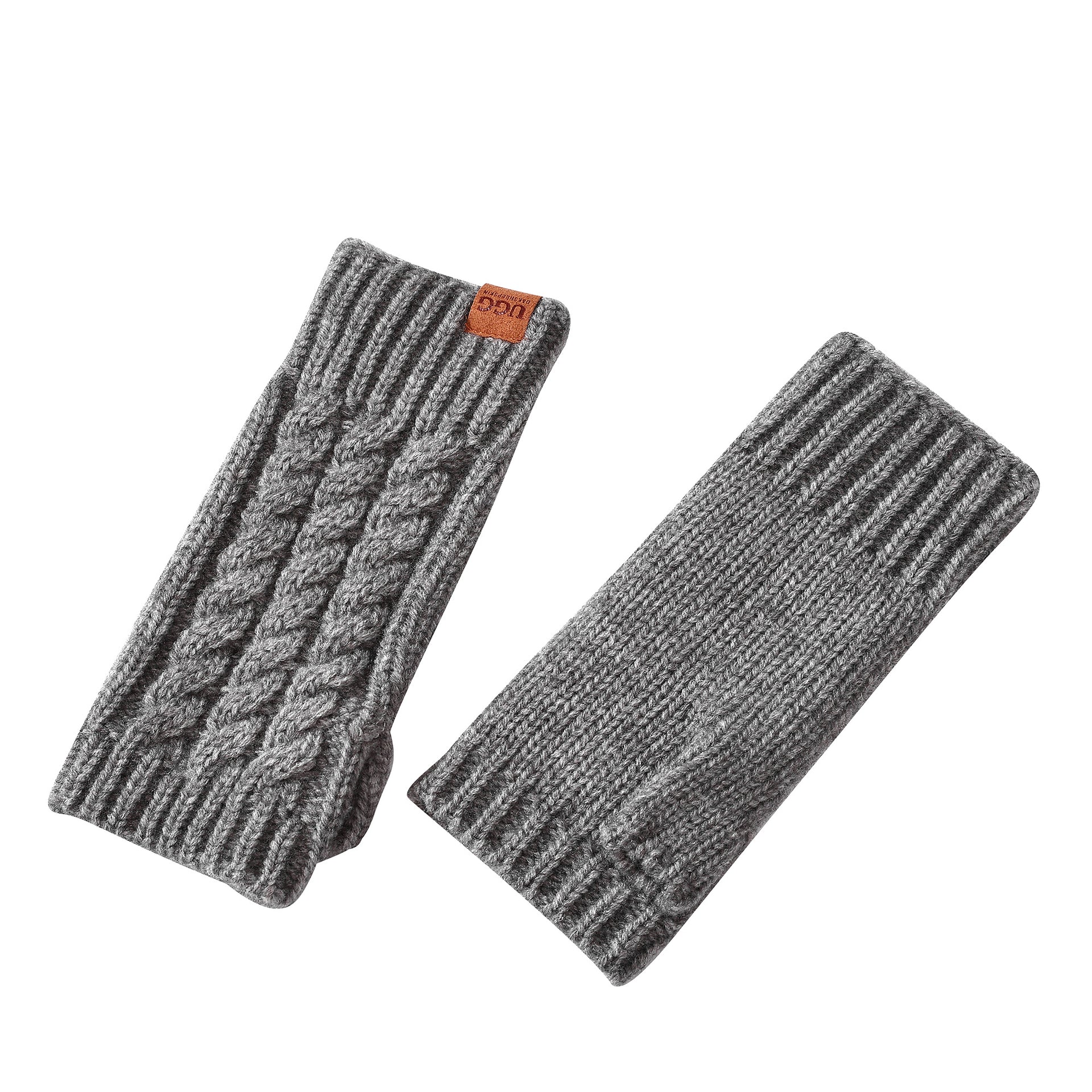 Fingerless Comfy Uggs, women's and men's gloves in Grey view 12