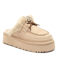 Lace Bow Platform Slippers women's sheepskin ugg slippers view 7