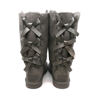Premium Tall Back Bow Uggs, women's boots in Grey view 9