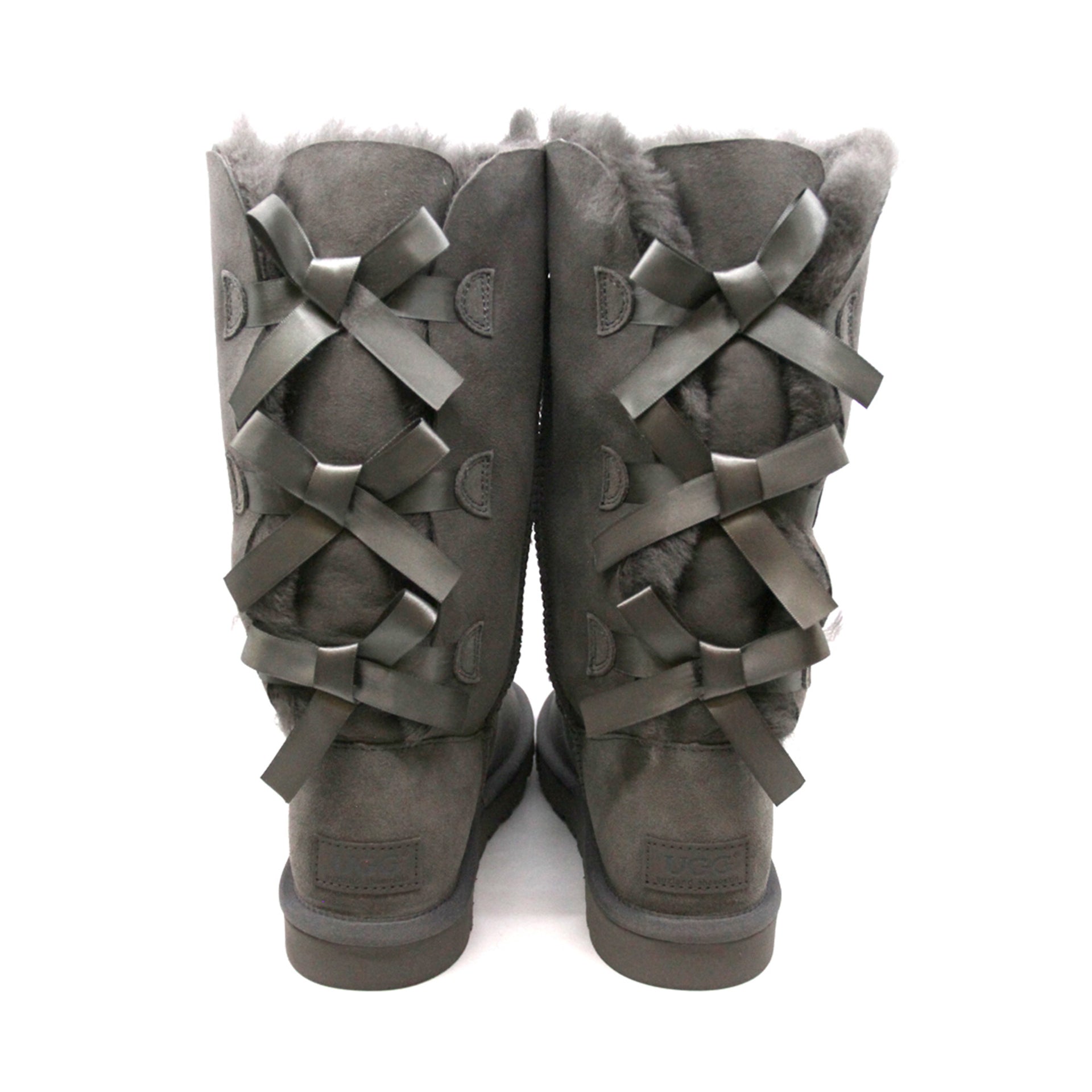 Premium Tall Back Bow Uggs, women's boots in Grey view 9