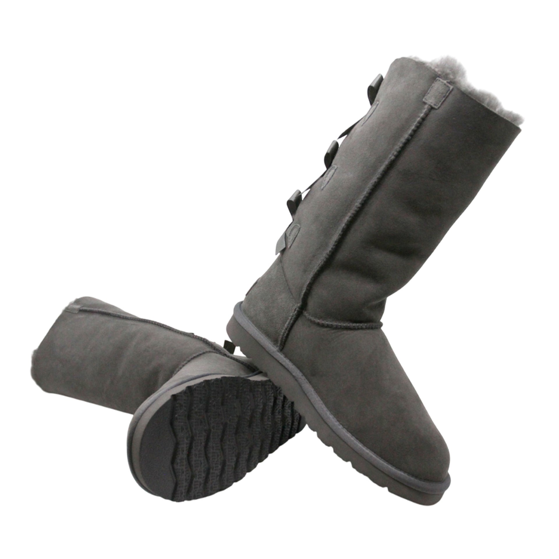 Premium Tall Back Bow Uggs, women's boots in Grey view 10
