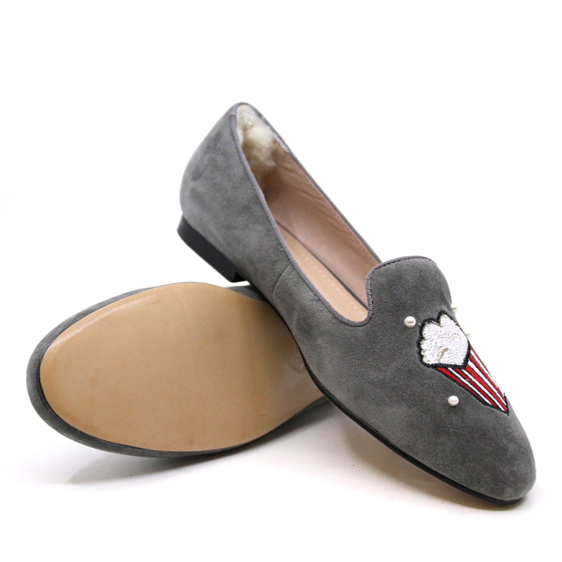 Ladies Summer Uggs, moccasins in Grey view 10