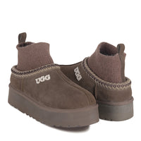 Tassie Knit Platform Uggs, women's slippers in Hickory view 10