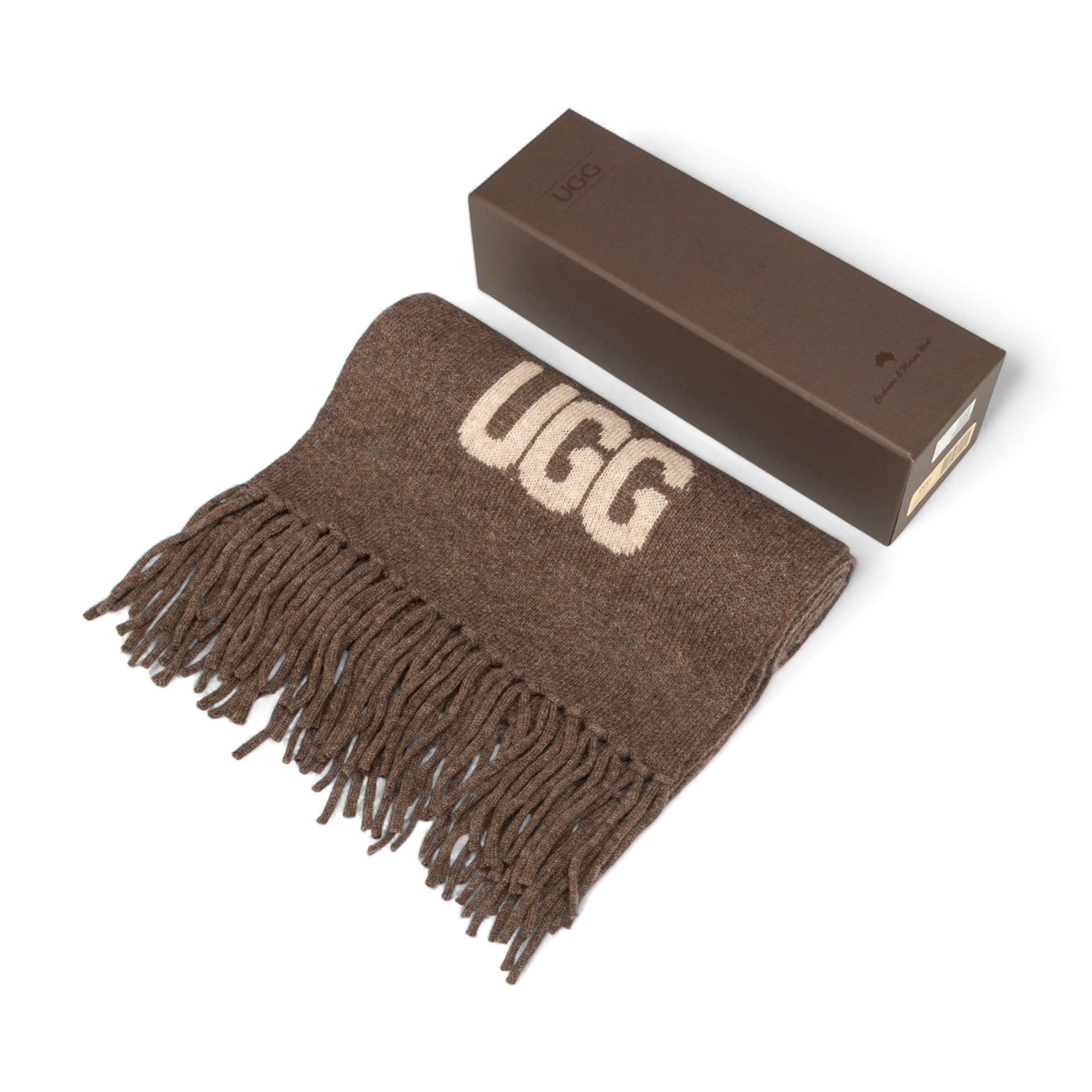 Cashmere Aus Wool Scarf Uggs, for women and men in Latte view 29