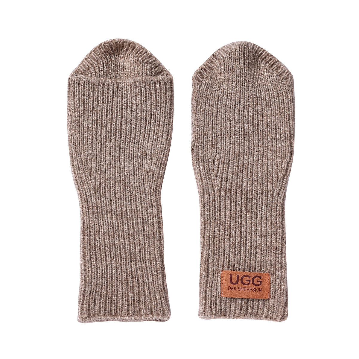 Fingerless Ugg Gloves, for women and men in Light Camel view 1