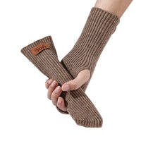 Fingerless Ugg Gloves, for women and men in Light Camel view 3