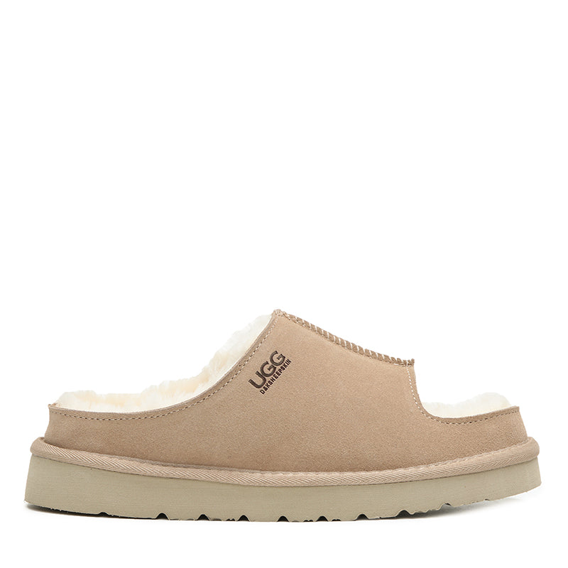 Premium Comfy Ugg Slippers, for women and men in Mustard Seed view 1