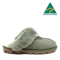 Australian Made - Carolina Ladies Scuff Uggs in Forest Green view 9