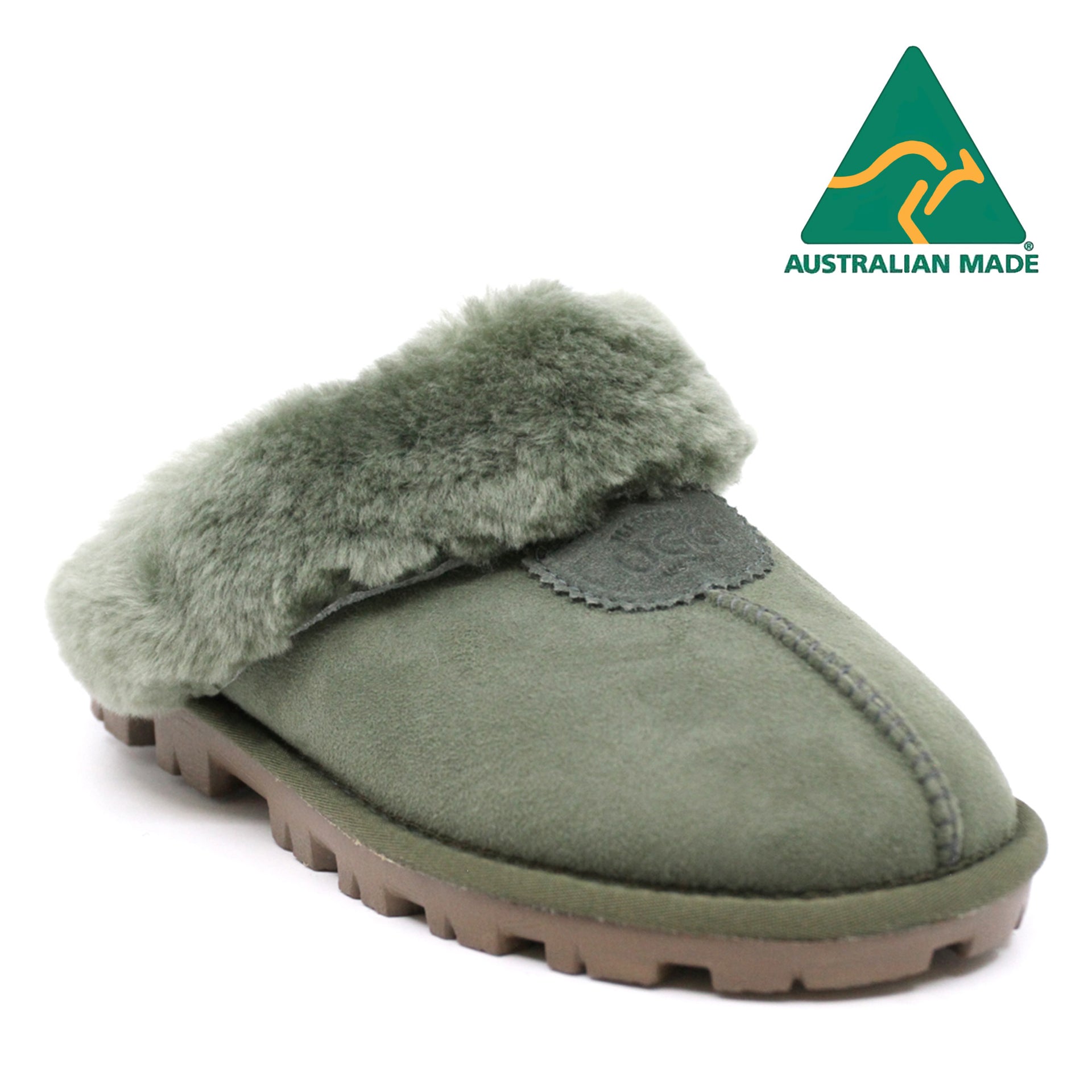 Australian Made - Carolina Ladies Scuff Uggs in Forest Green view 10