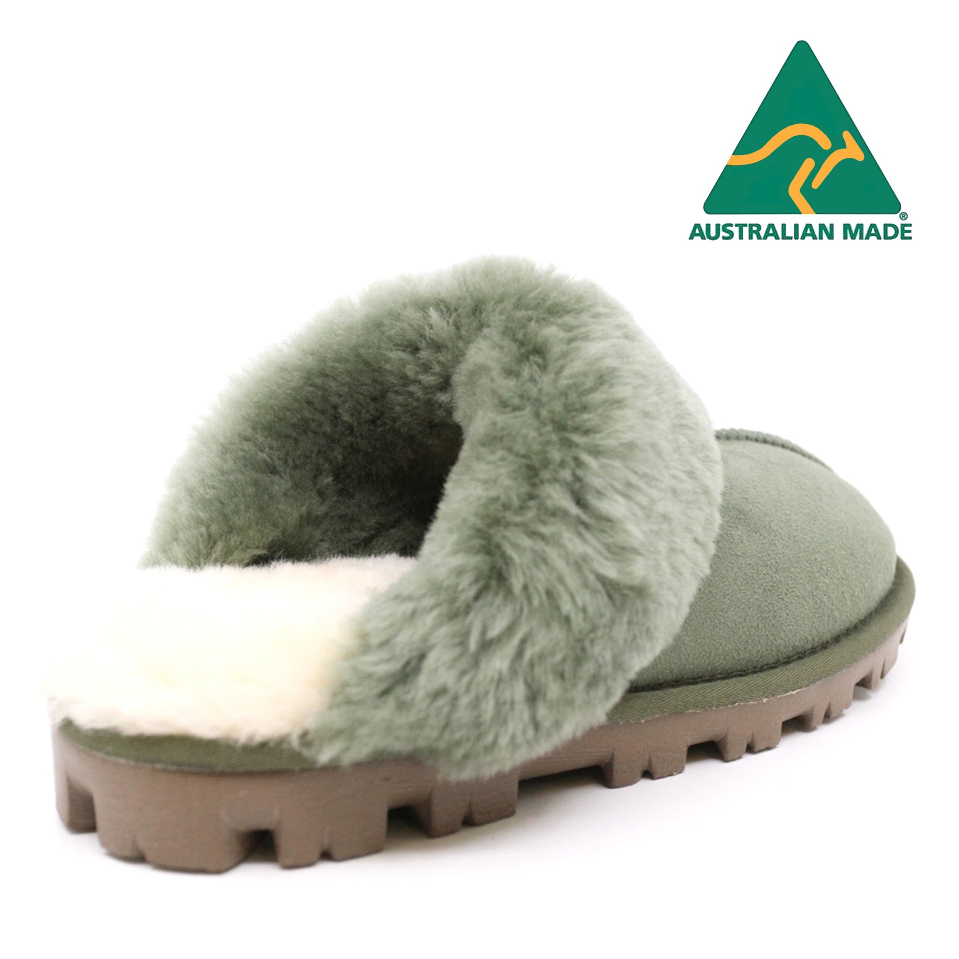 Australian Made - Carolina Ladies Scuff Uggs in Forest Green view 11