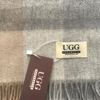 Premium Wool Scarf Uggs, for women and men in Moss view 16