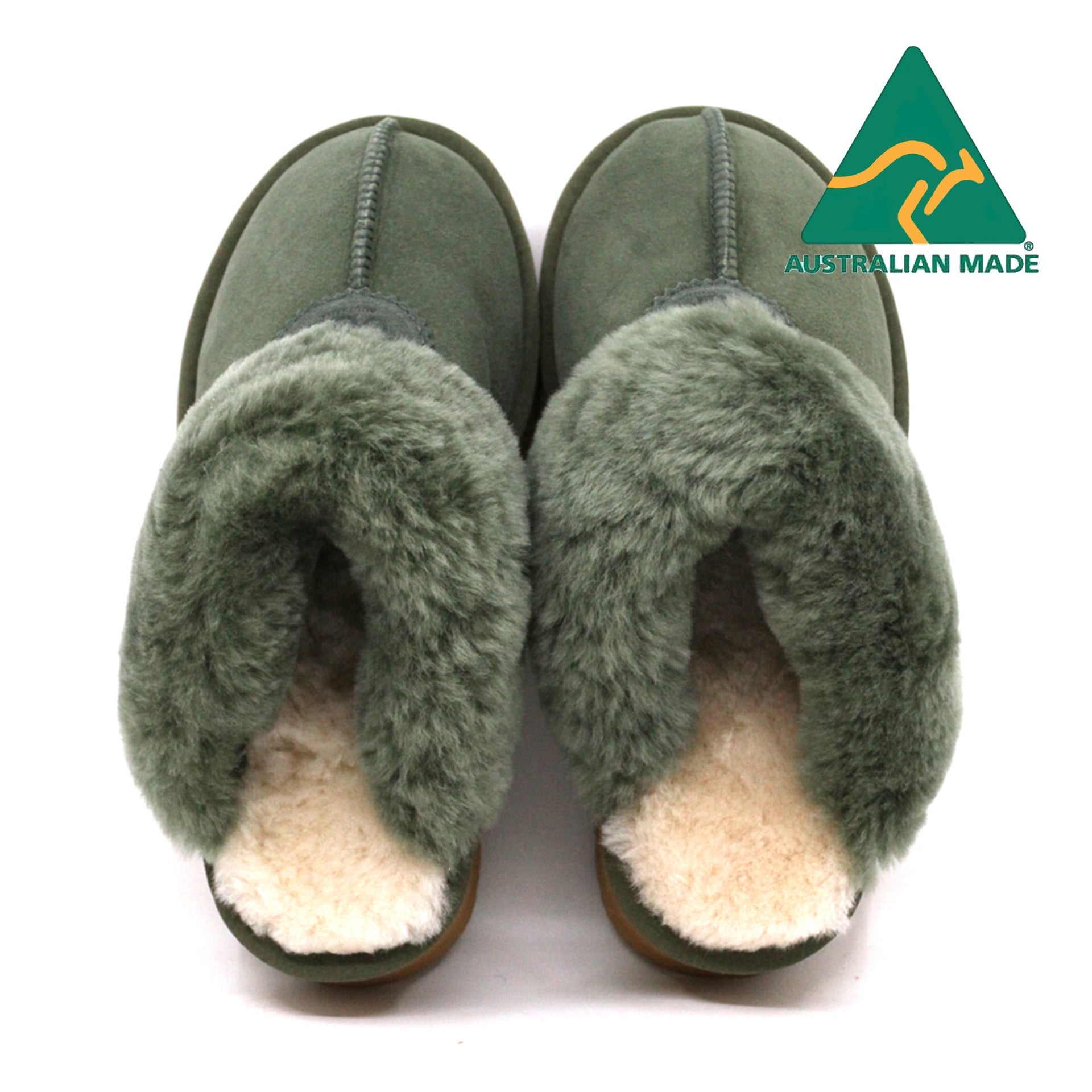 Australian Made - Platform Ladies Scuff Uggs in Forest Green view 6