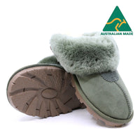 Australian Made - Carolina Ladies Scuff Uggs in Forest Green view 13