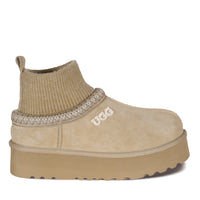 Tassie Knit Platform Uggs, women's slippers in Mustard Seed view 11