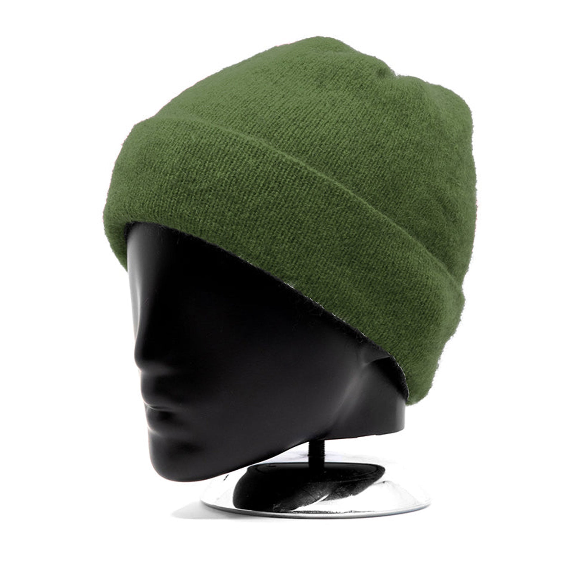 Premium Possum and Merino Wool-Plain Beanie, for women and men in Moss view 10